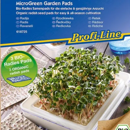 Mikrozelenina - náhradné pláty bio reďkovky - microgreen - 3 ks