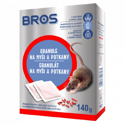 Granule na myši a potkany - Bros - 7 x 20 g