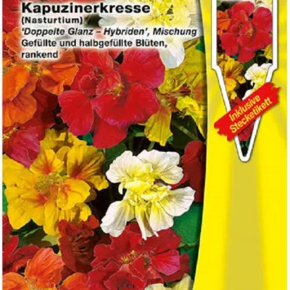 Kapucínka popínavá Doppelte Glanz zmes - Tropaeolum majus - predaj semien - 15 ks