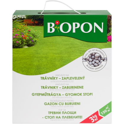 Trávnikové hnojivo - hnojivo na trávniky - BoPon - 3 kg