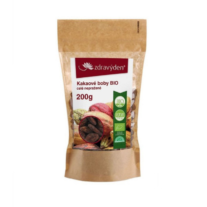 Kakaové bôby - Criollo - BIO kvalita - nepražený plod - 200 g