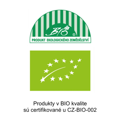 Produkty v BIO kvalite sú certifikovné u CZ-BIO-002
