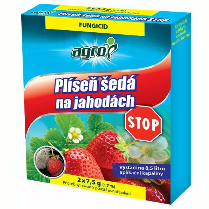 Plieseň sivá na jahodách STOP - AgroBio - ochrana rastlín - 2 x 7,5 g